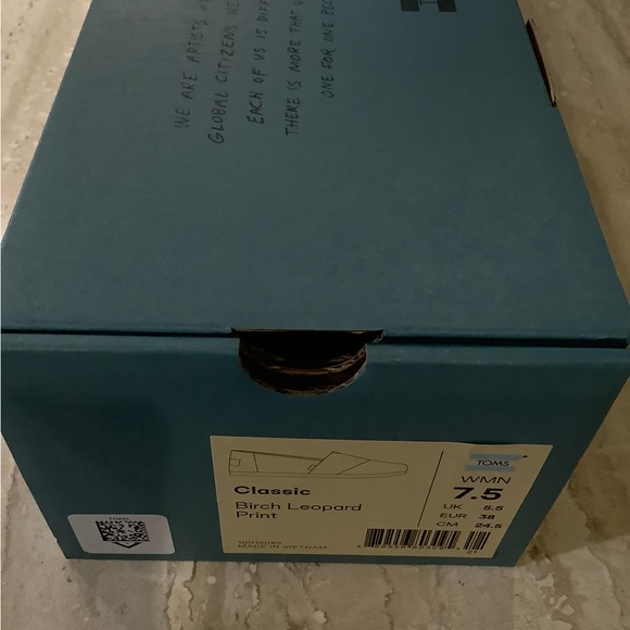 Toms Birch Leopard Print Slip On Shoes, 7.5 - Picture 2 of 8